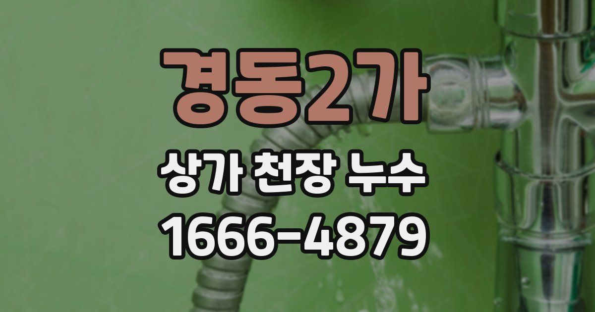 경동2가 상가 천장 누수