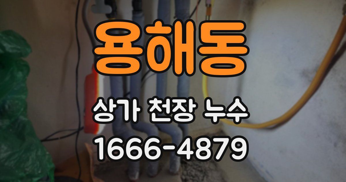 용해동 상가 천장 누수