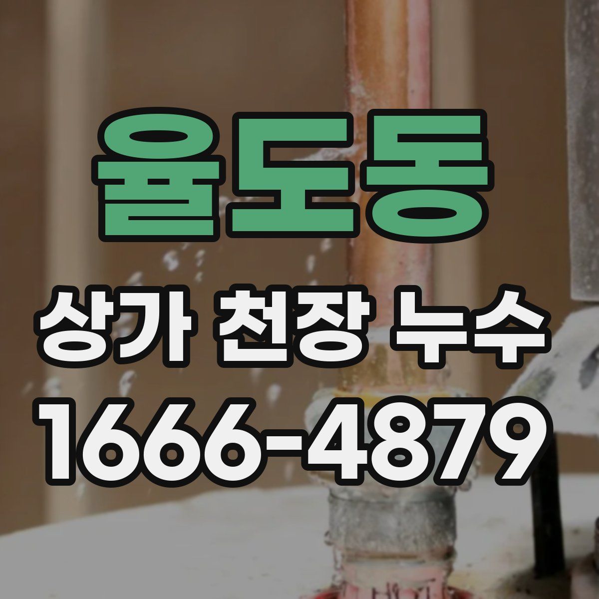 율도동 상가 천장 누수