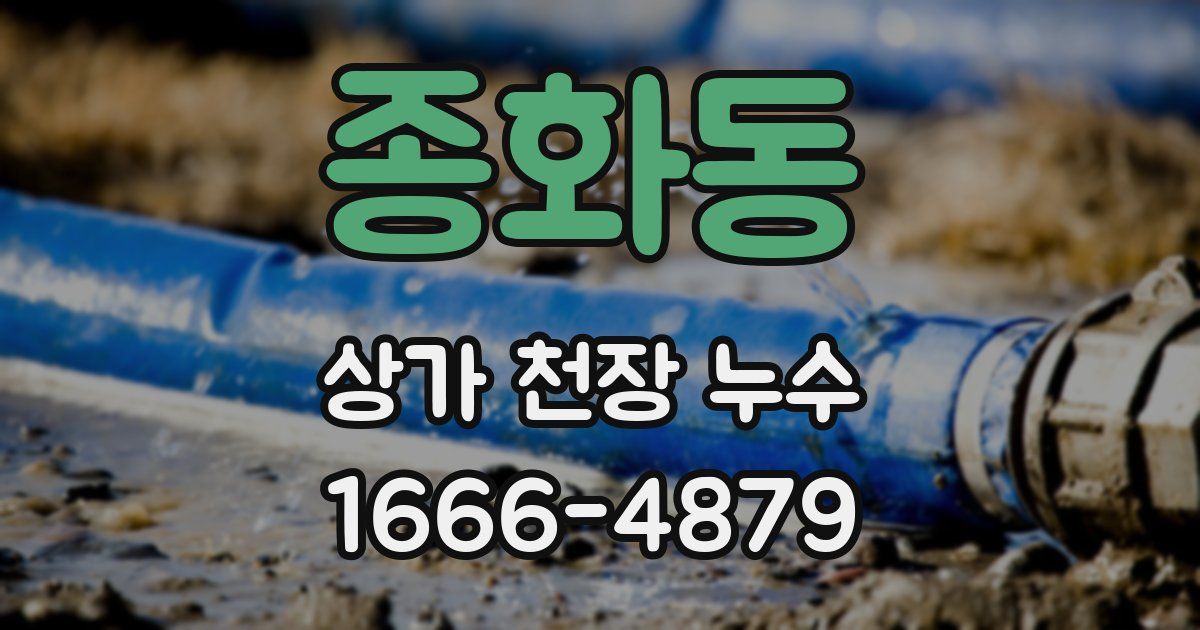 종화동 상가 천장 누수