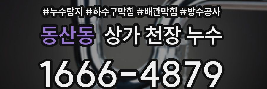 동산동 상가 천장 누수
