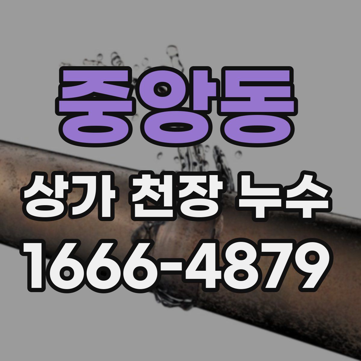 중앙동 상가 천장 누수
