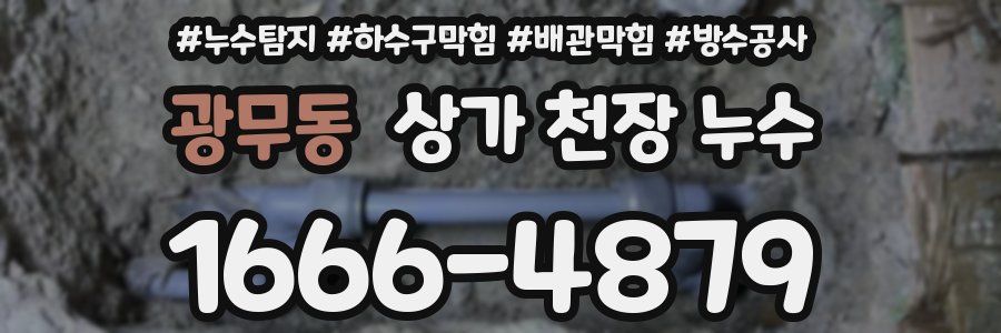 광무동 상가 천장 누수