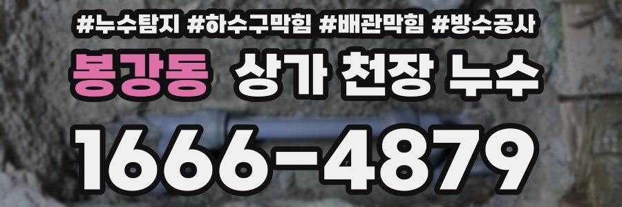 봉강동 상가 천장 누수