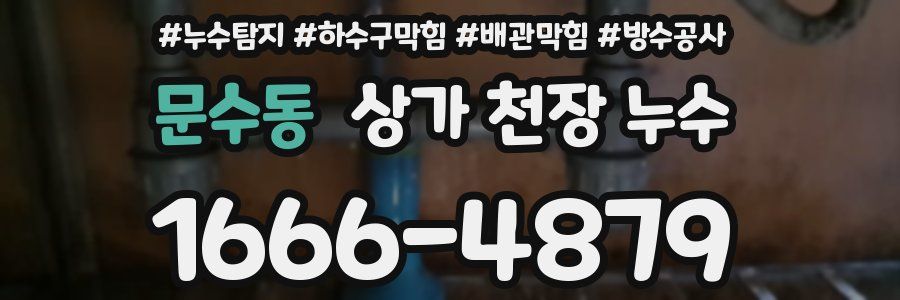 문수동 상가 천장 누수