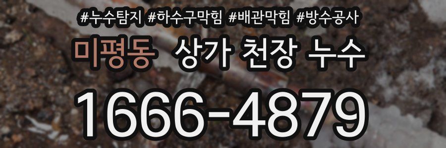 미평동 상가 천장 누수