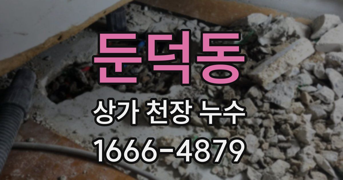 둔덕동 상가 천장 누수