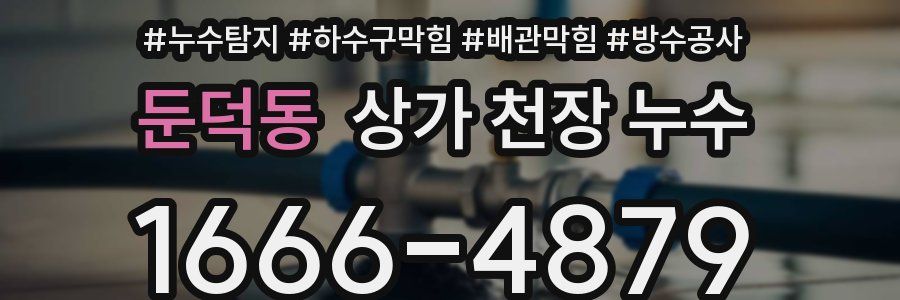 둔덕동 상가 천장 누수