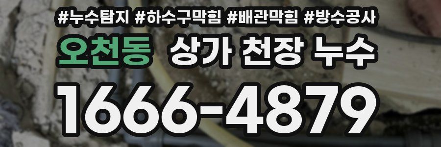 오천동 상가 천장 누수