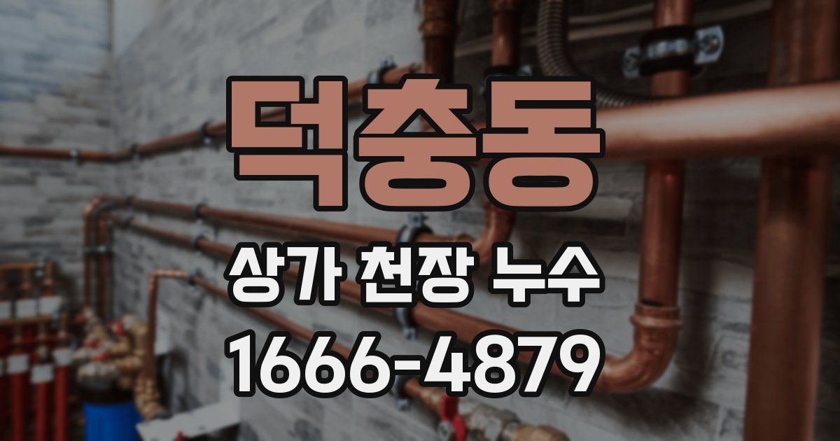 덕충동 상가 천장 누수
