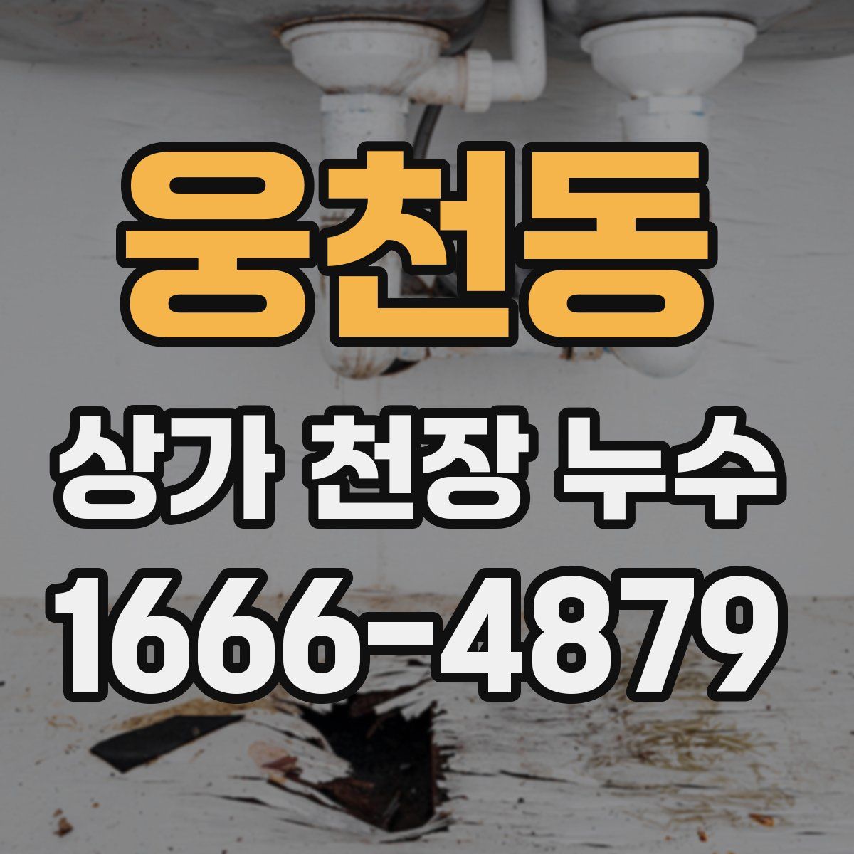 웅천동 상가 천장 누수