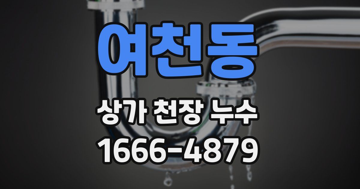 여천동 상가 천장 누수