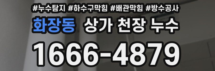 화장동 상가 천장 누수