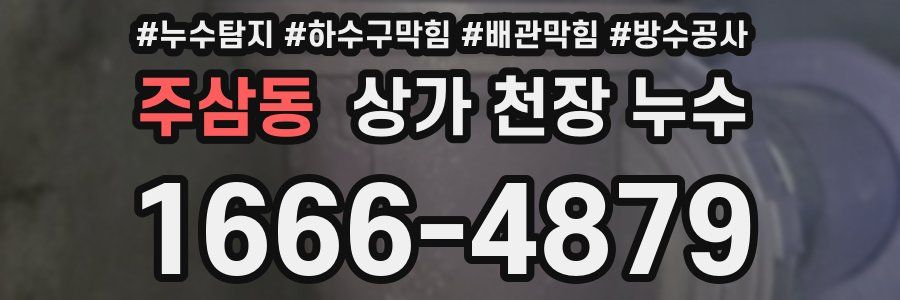 주삼동 상가 천장 누수