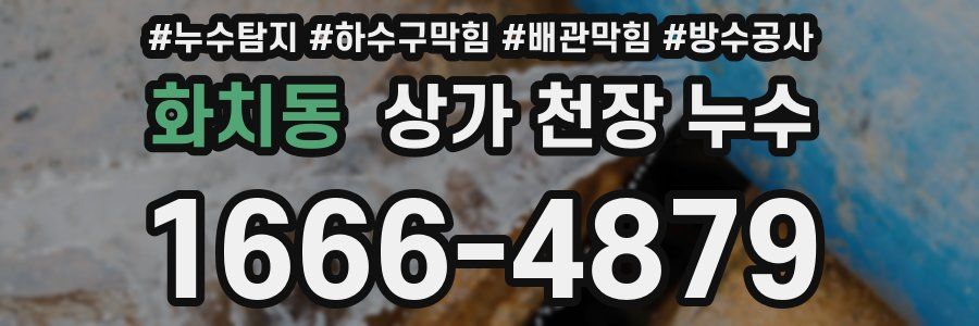 화치동 상가 천장 누수