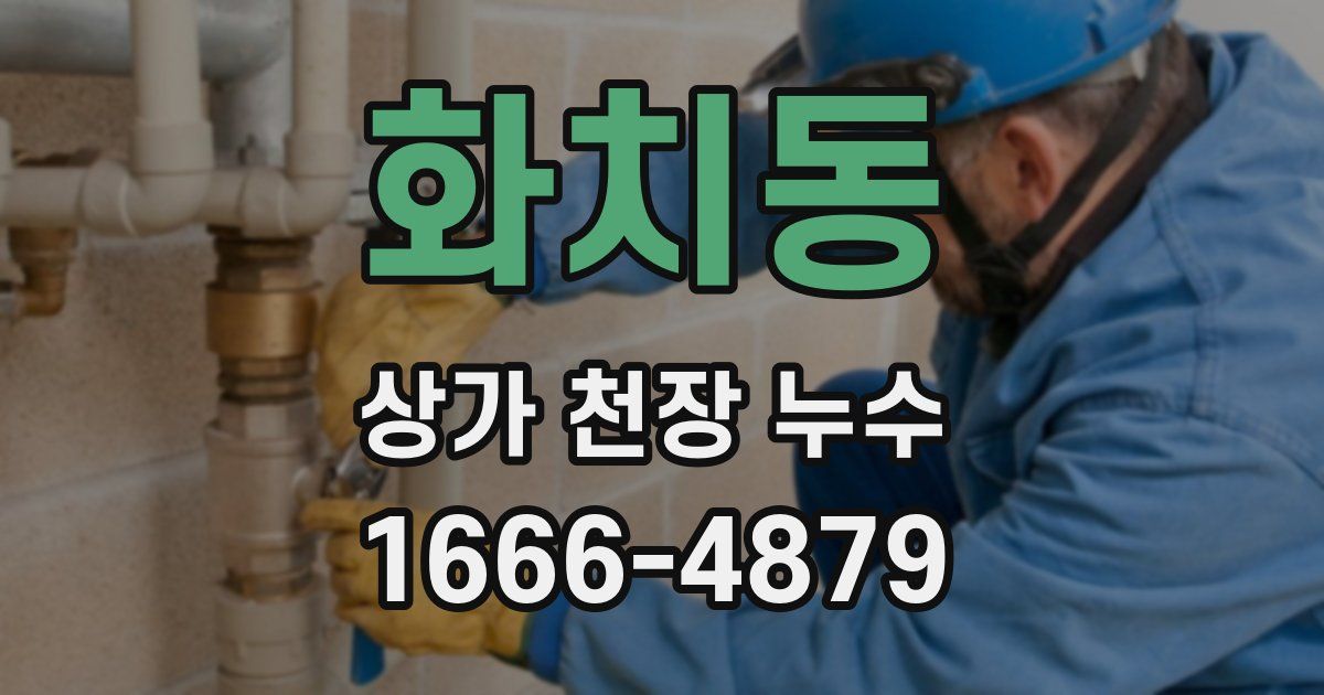 화치동 상가 천장 누수