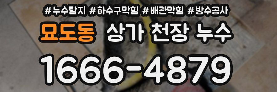 묘도동 상가 천장 누수