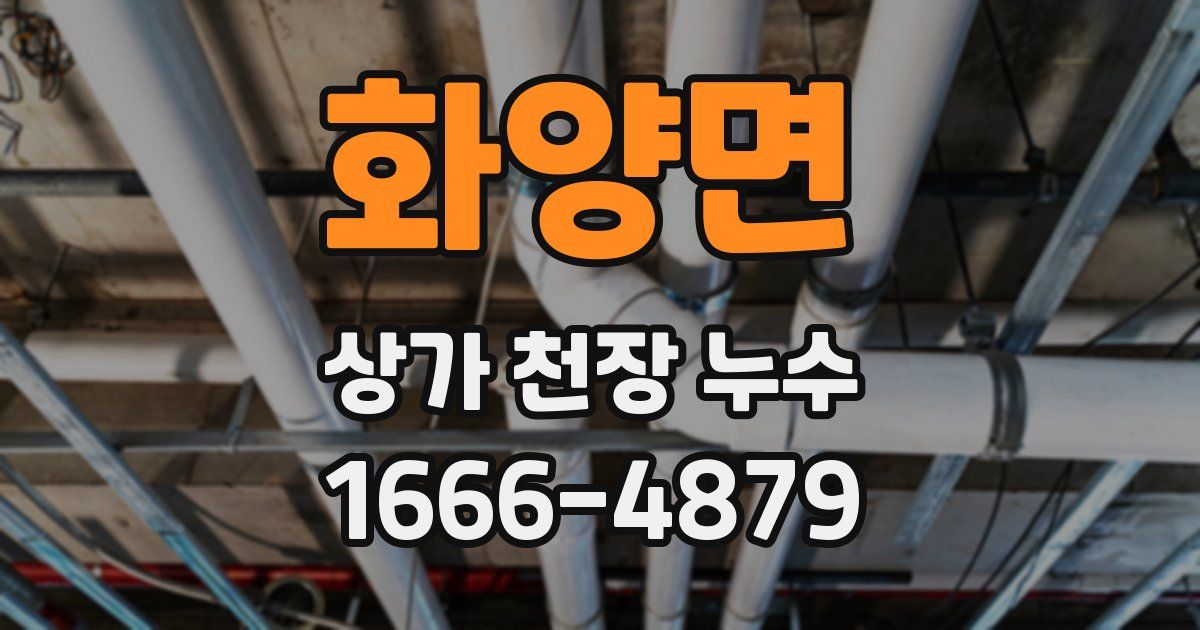 화양면 상가 천장 누수