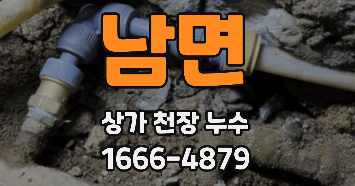 남면 상가 천장 누수