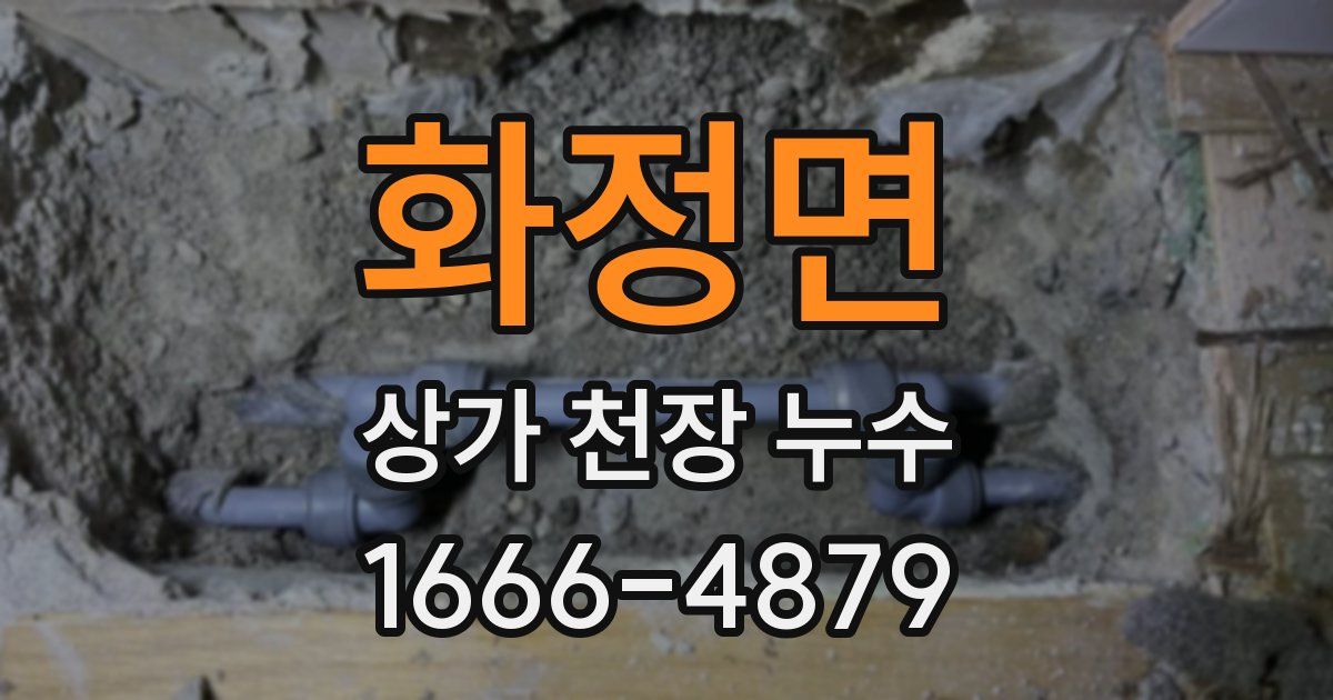 화정면 상가 천장 누수