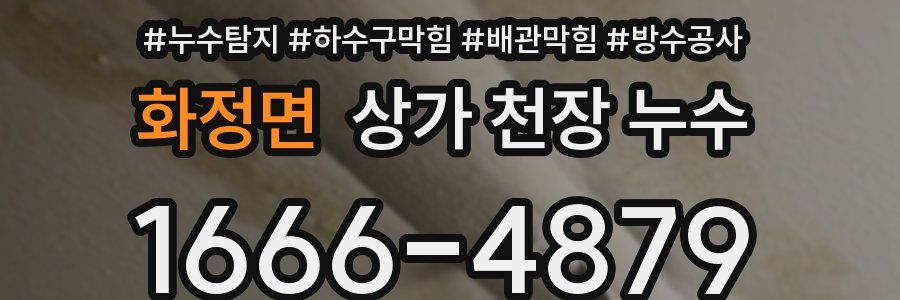 화정면 상가 천장 누수