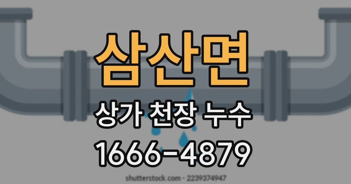 삼산면 상가 천장 누수