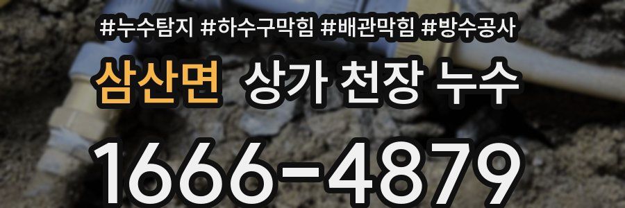삼산면 상가 천장 누수