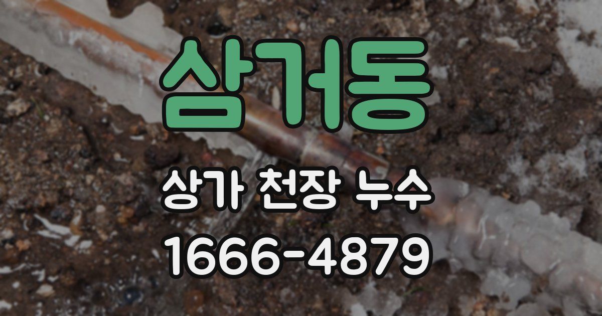 삼거동 상가 천장 누수