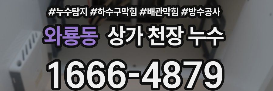 와룡동 상가 천장 누수