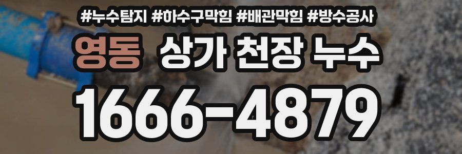 영동 상가 천장 누수