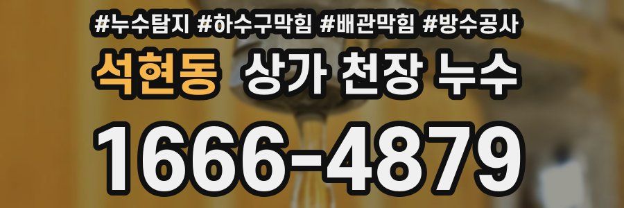 석현동 상가 천장 누수