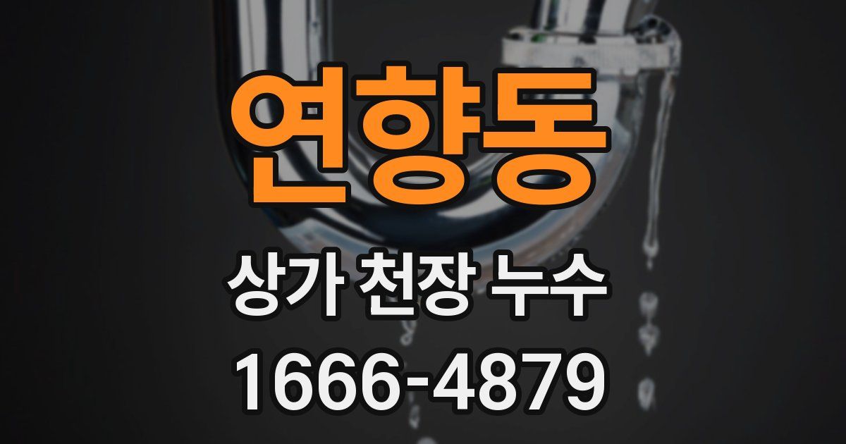 연향동 상가 천장 누수