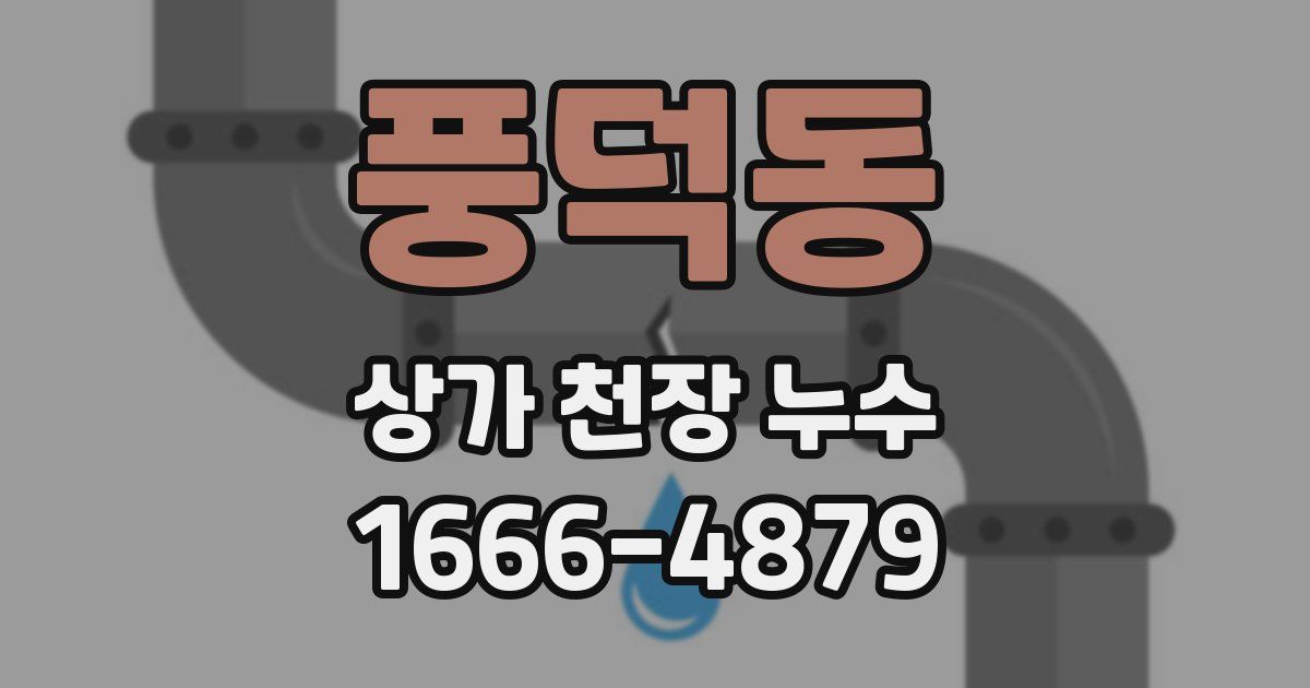 풍덕동 상가 천장 누수