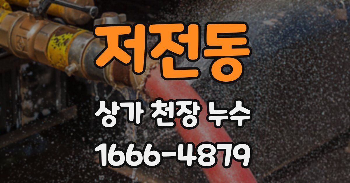 저전동 상가 천장 누수
