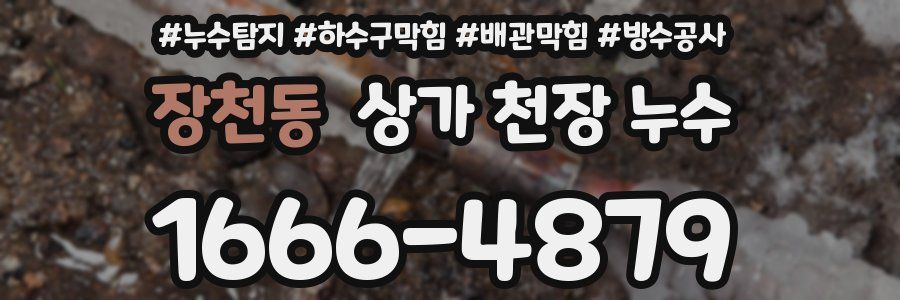 장천동 상가 천장 누수