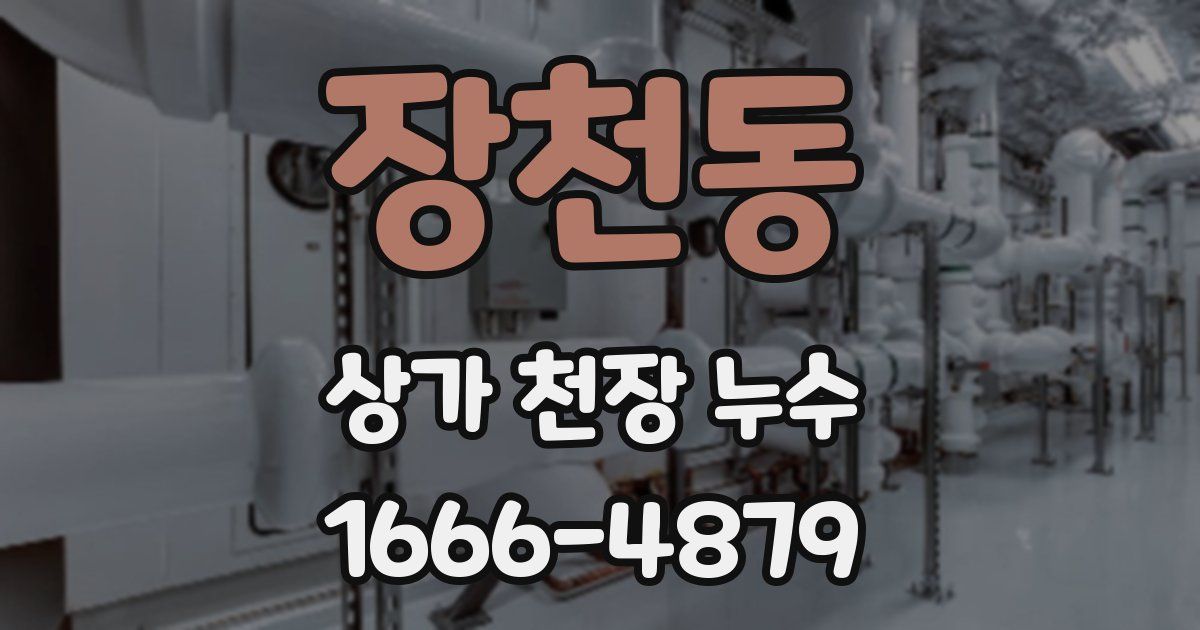 장천동 상가 천장 누수