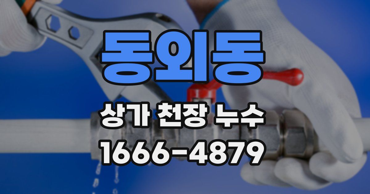 동외동 상가 천장 누수