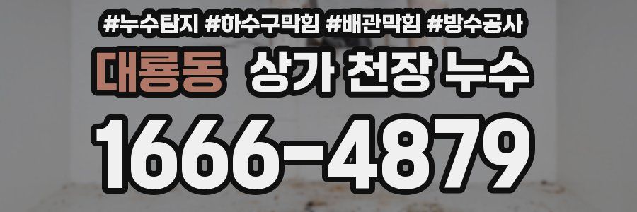 대룡동 상가 천장 누수