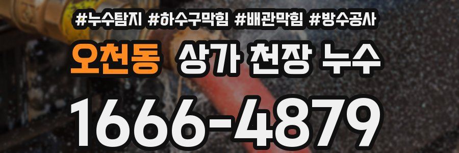오천동 상가 천장 누수
