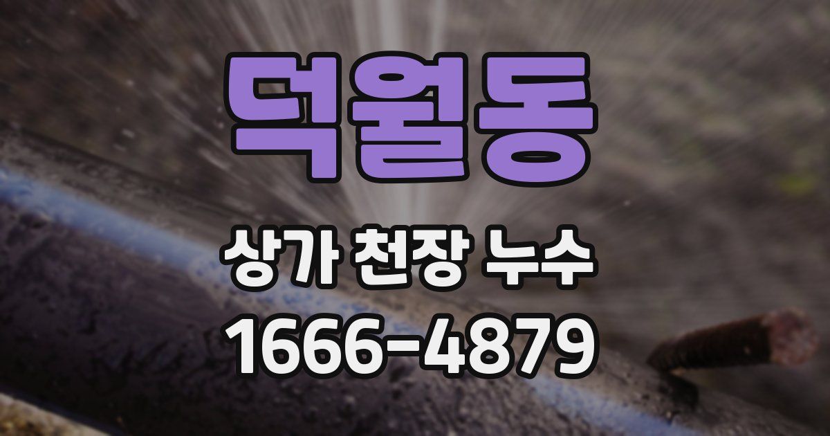 덕월동 상가 천장 누수
