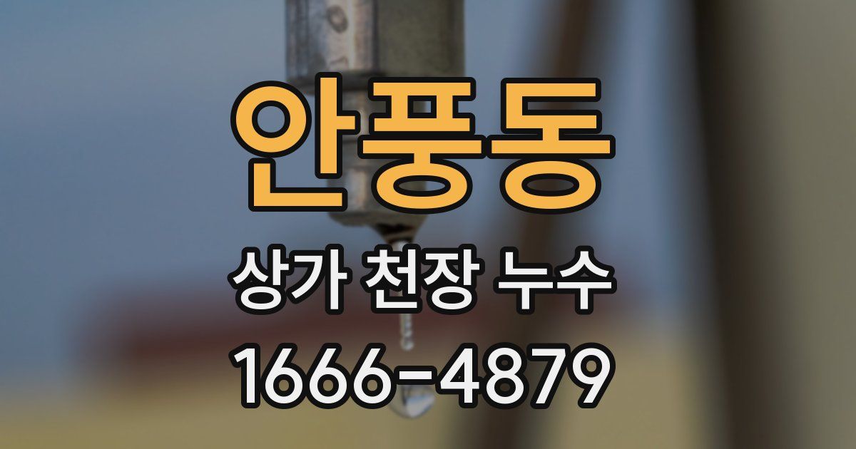 안풍동 상가 천장 누수