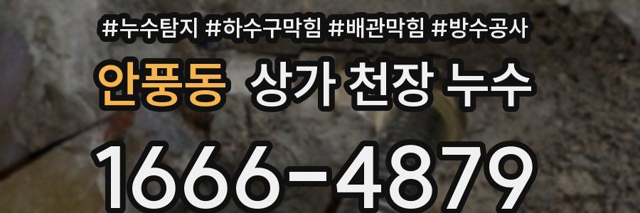 안풍동 상가 천장 누수