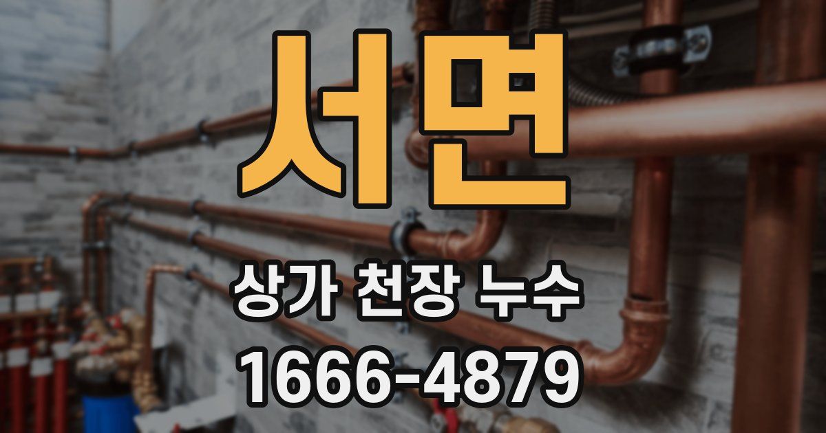 서면 상가 천장 누수