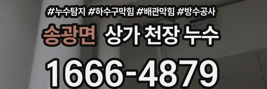송광면 상가 천장 누수