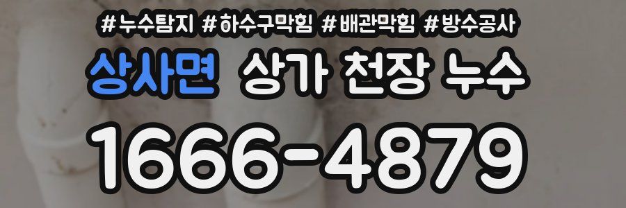 상사면 상가 천장 누수