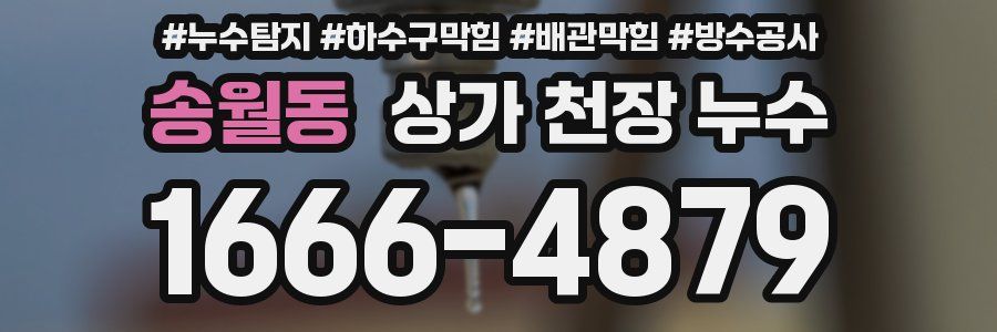 송월동 상가 천장 누수