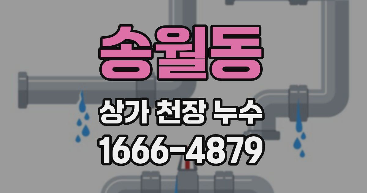 송월동 상가 천장 누수