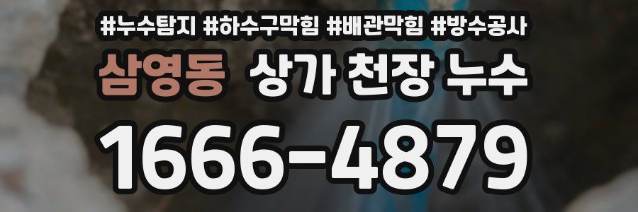 삼영동 상가 천장 누수