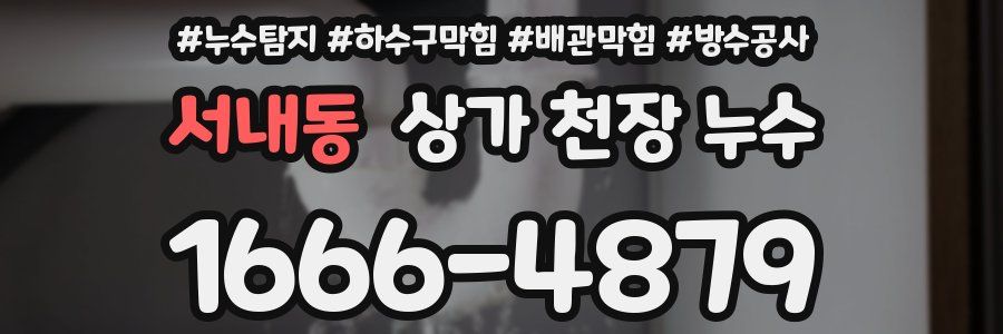서내동 상가 천장 누수