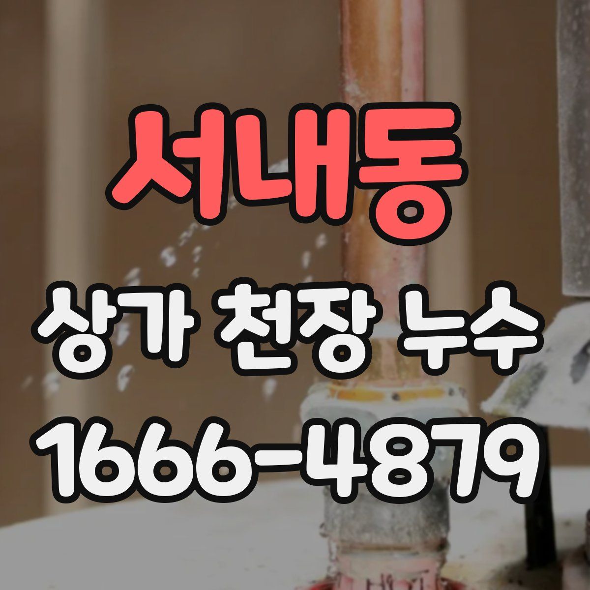 서내동 상가 천장 누수